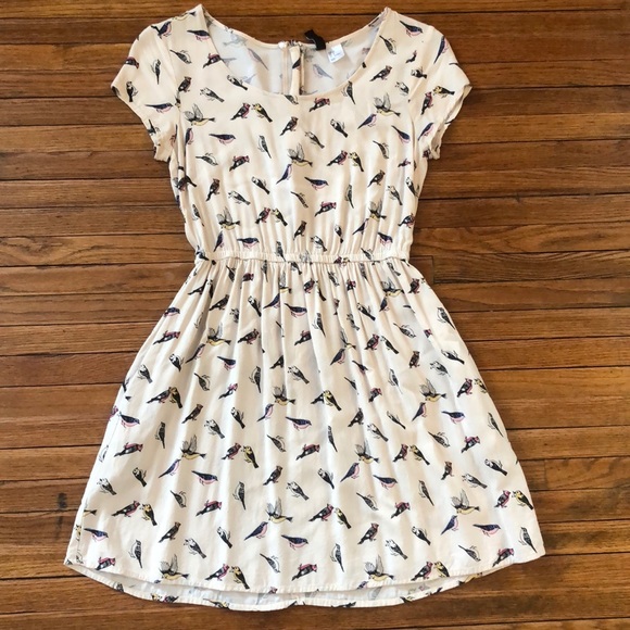H&M Dresses & Skirts - Divided by H&M bird dress with zipper back size 4